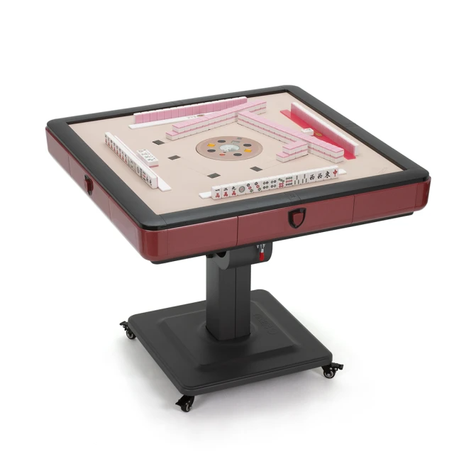 商密特 折疊款電動麻將桌T350二代-櫻花珊瑚紅
