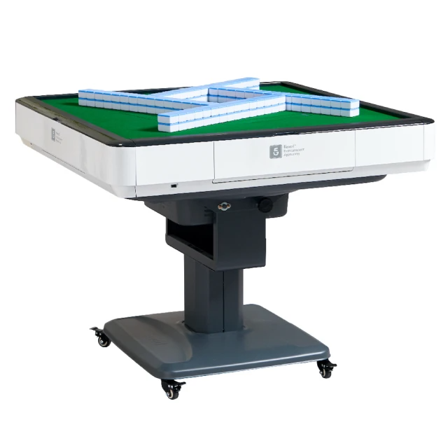 麻將大俠 摺疊款旋翼式過山車電動麻將桌-瓷白色