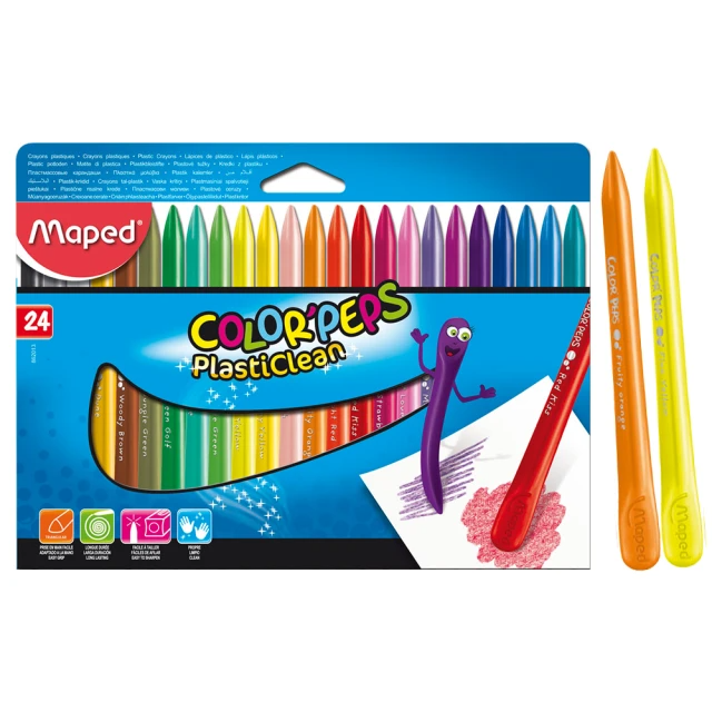 法國Maped 不沾手三角蠟筆24色