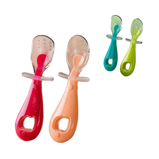 矽膠短柄輔食勺2入 (6m+寶寶適用) 二色任選