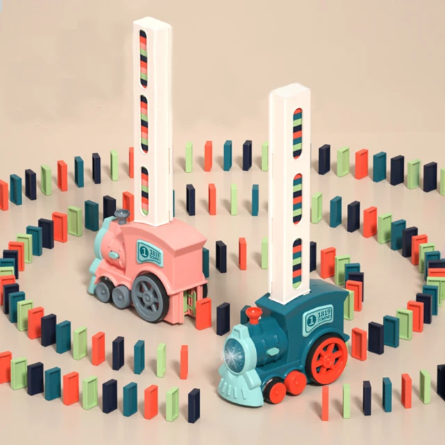 OMG 兒童益智玩具 多米諾骨牌 電動小火車