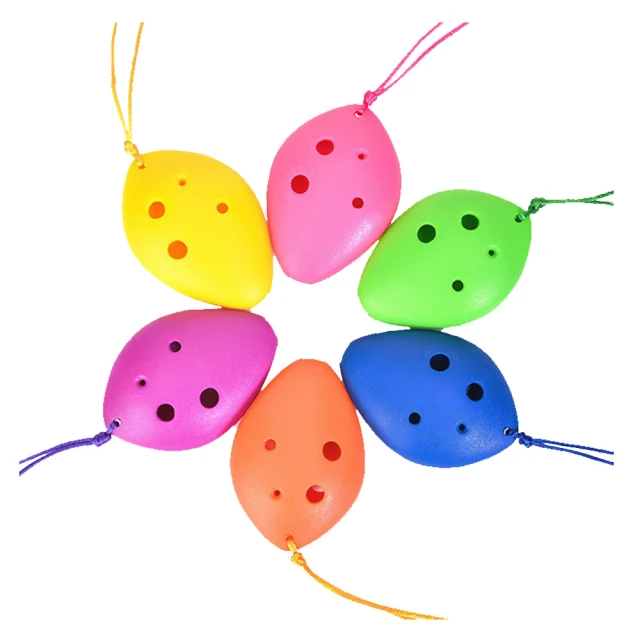 美佳音樂-6孔高音C調樹脂陶笛(附陶笛收納袋/掛繩/教材/擦布)