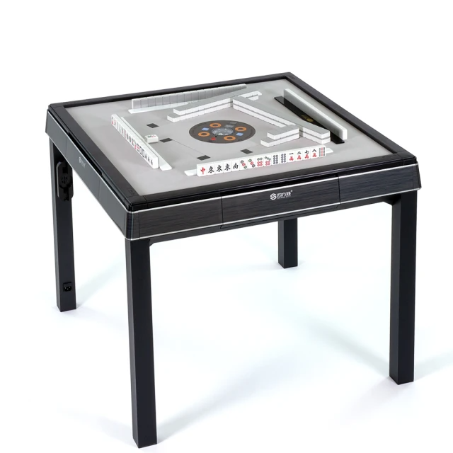 商密特 電動麻將桌T650二代-餐桌款絲紋亮面系列曜石黑