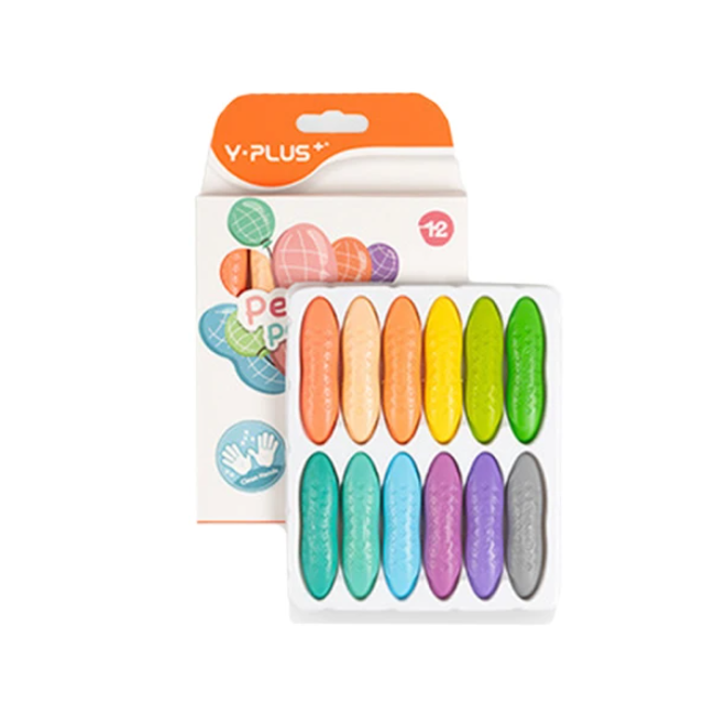 TRAILOS 翠樂絲 YPLUS兒童花生蠟筆-馬卡龍12色