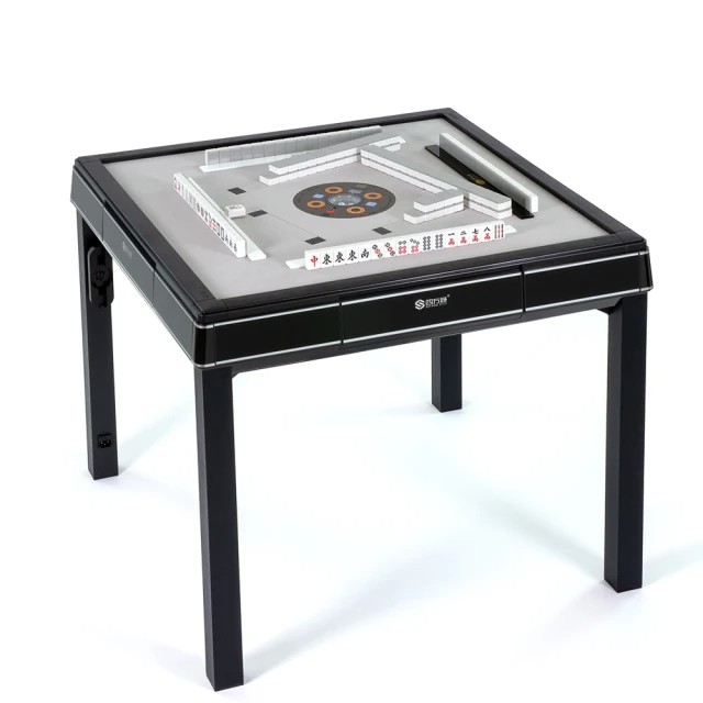 商密特 電動麻將桌T650二代-餐桌款玻璃鏡面系列琉璃黑