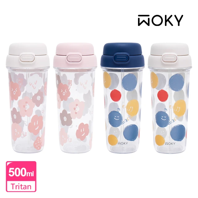 WOKY 沃廚 All-P TRITAN隨身雙飲杯500ml(4色 單入)