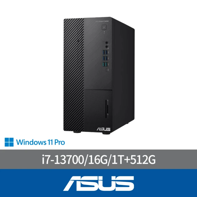 ASUS 華碩 i7十六核商用電腦(D800MDR/i7-13700/16G/1T+512G)