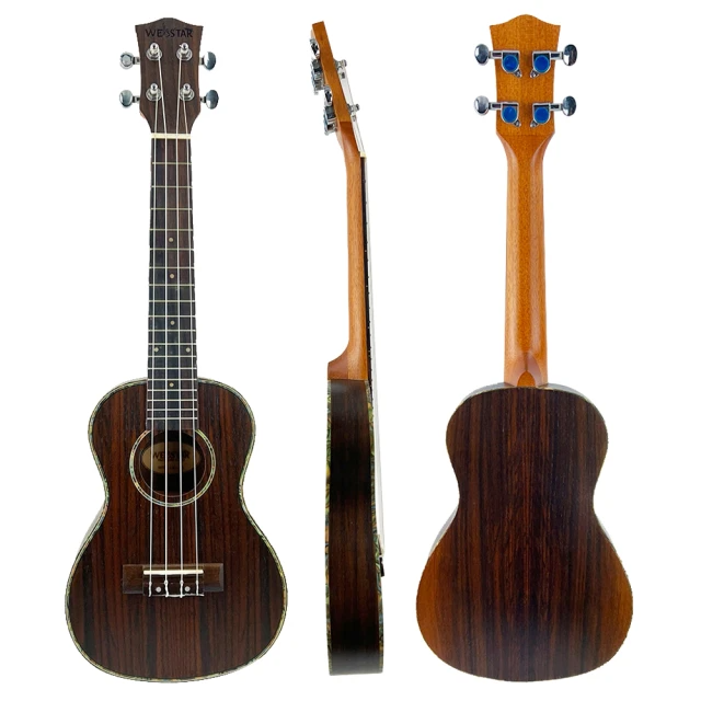 WEBSTAR 21吋玫瑰木烏克麗麗 -精工鑲貝邊條 / 獨特玫瑰木共鳴