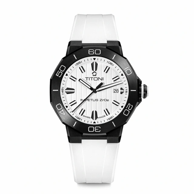 TITONI 梅花錶 動力系列 IMPETUS白陶錶自動機械錶 (83765B-WW-712) 附贈鍊帶