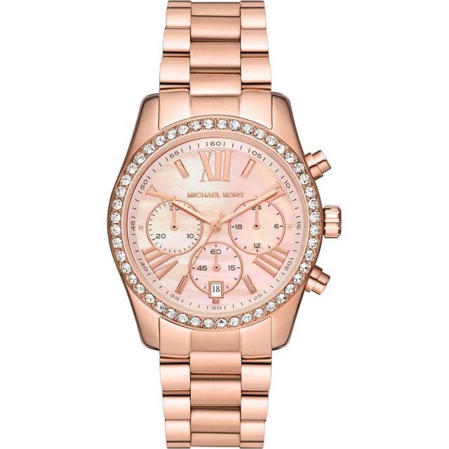 Michael Kors Lexington 三眼計時晶鑽女錶 (MK7242)