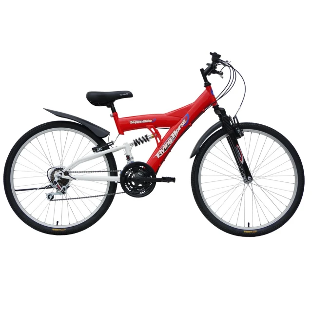 飛馬 26吋21段變速馬鞍型雙避震車(紅銀 526-52-3)