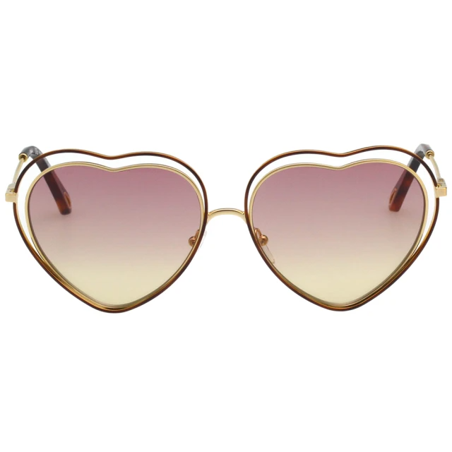 Chloe’ 造型太陽眼鏡 心型立體層次 CE131S(琥珀+金色)