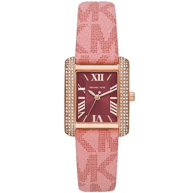 Michael Kors Emery Logo皮帶晶鑽女錶 (MK2966)