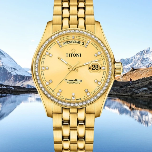 TITONI 梅花錶 宇宙系列 晶鑽機械腕錶 (797G-DB-306)