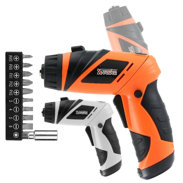 AHOYE 電動螺絲起子 家用7頭套裝(橘色)