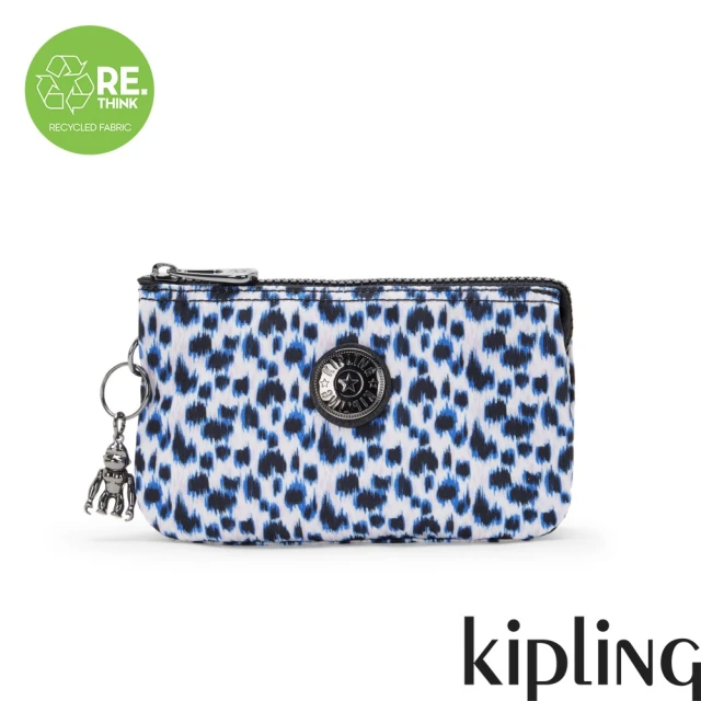 KIPLING 豹紋印花三夾層配件包-CREATIVITY S
