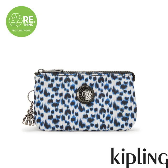 KIPLING 豹紋印花三夾層配件包-CREATIVITY L