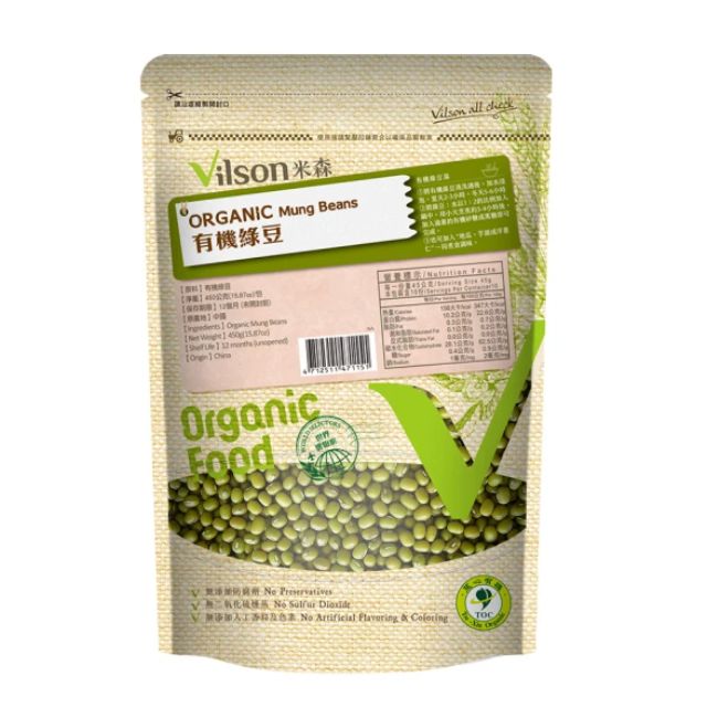 Vilson 米森 有機綠豆 450g
