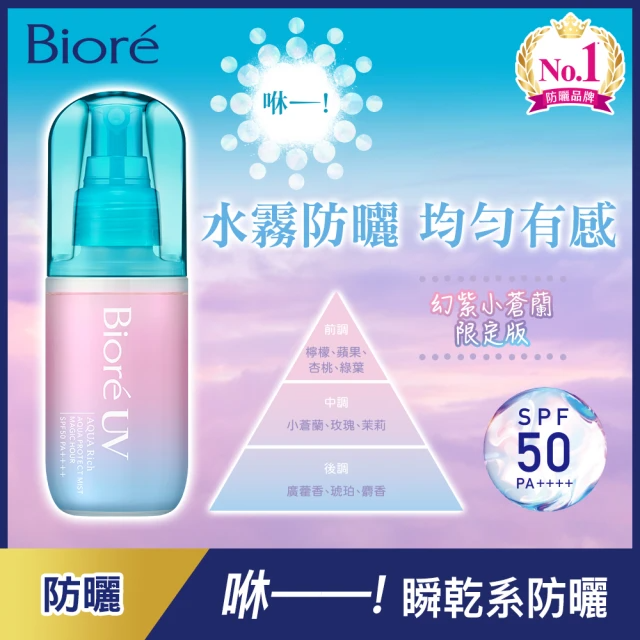 Biore 蜜妮 含水防曬水珠噴霧-幻紫小蒼蘭(60ml)