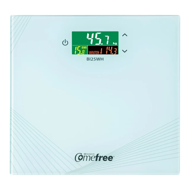 Comefree BMI強化玻璃電子體重計-純淨白（BI25WH）