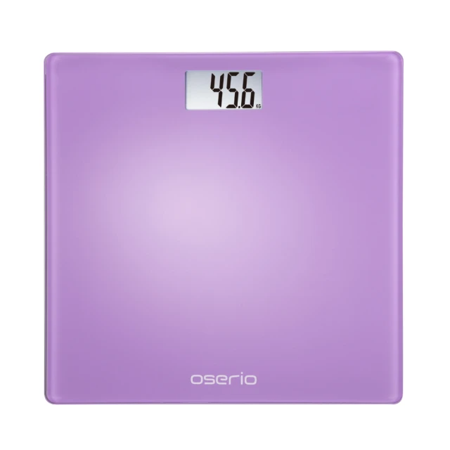 oserio 歐瑟若 大螢幕視窗省電數位體重計-紫（BLG-261）