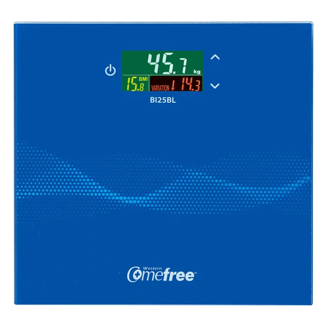 Comefree BMI強化玻璃電子體重計-星夜藍（BI25BL）