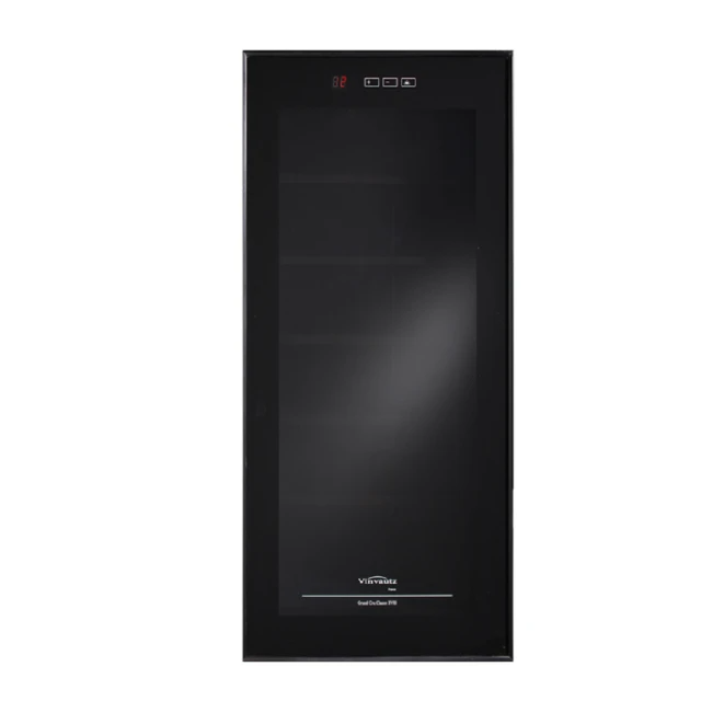 法國名望VinVautz 炫黑玻璃門酒櫃-VZ12ABT