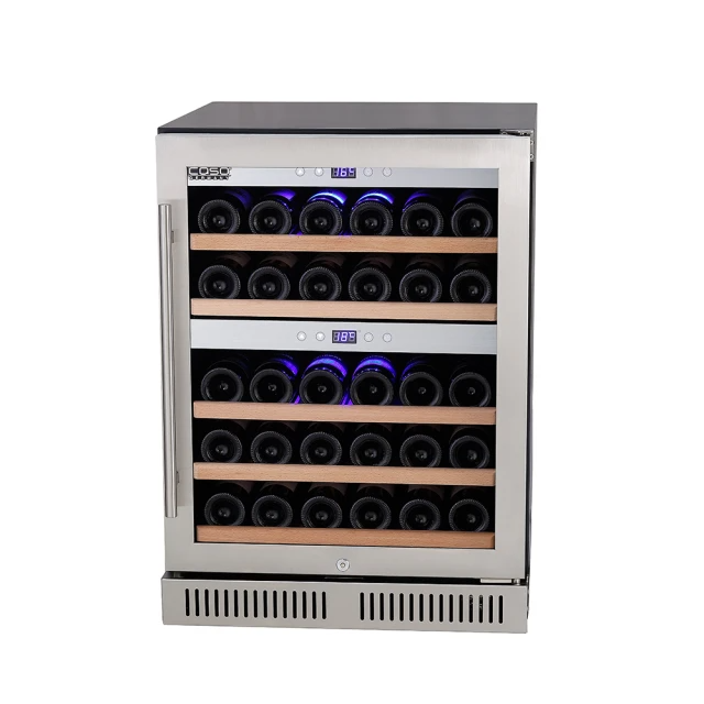 德國CASO 嵌入式雙溫控酒櫃-SW-40/40瓶裝-髮絲銀