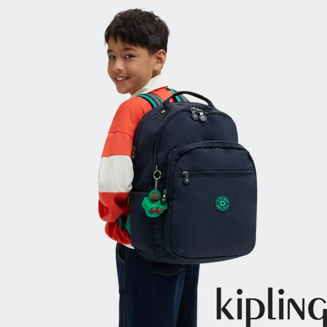 KIPLING 藍綠拼接機能手提後背包-SEOUL LAP