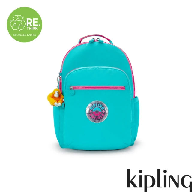 KIPLING 孔雀青綠機能手提後背包-SEOUL