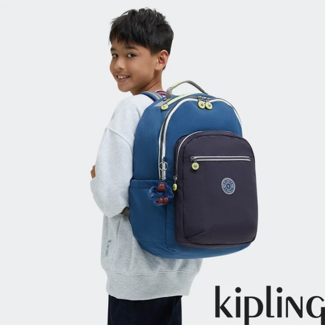KIPLING 幻想藍拼接機能手提後背包-SEOUL