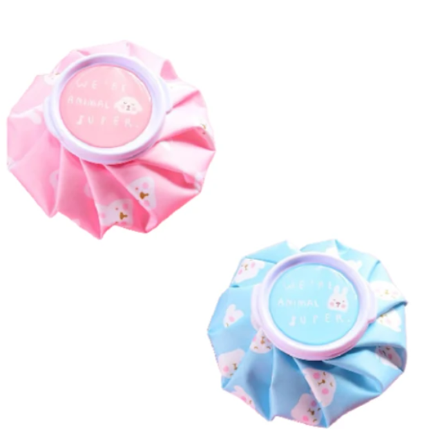 可愛熱水袋 造型冷熱兩用水袋2入(粉兔+藍狗)