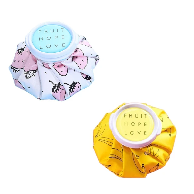 可愛造型冷熱敷兩用袋2入組(香蕉造型+草莓造型)