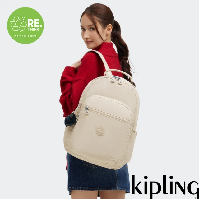 KIPLING 柔米色機能手提後背包-SEOUL