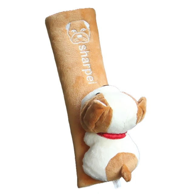 安全帶保護套(立體毛茸狗狗)