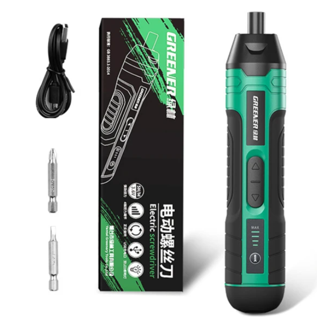 GREENER 綠林 多功能家用電動螺絲起子組 LED照明電鑽螺絲刀工具 螺絲批套組