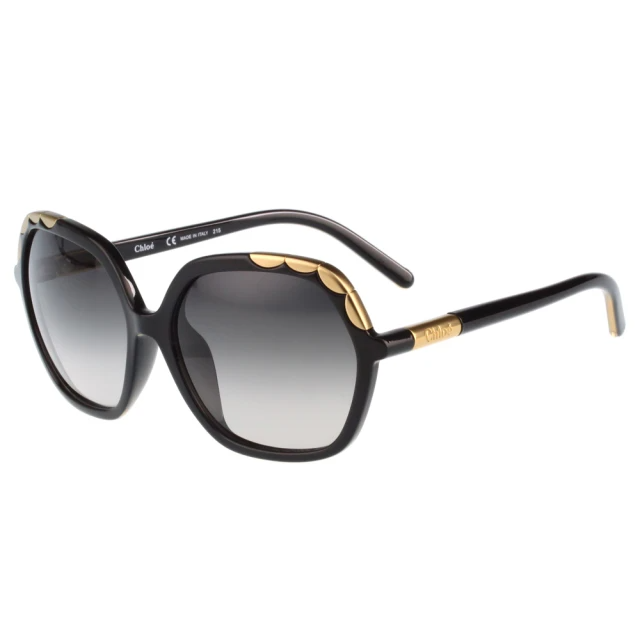 Chloe 圓框+雲朵造型太陽眼鏡-CE647SA/黑色