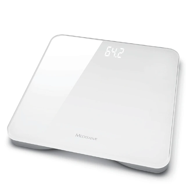 德國 medisana 極簡玻璃體重計(時尚白 PS435)