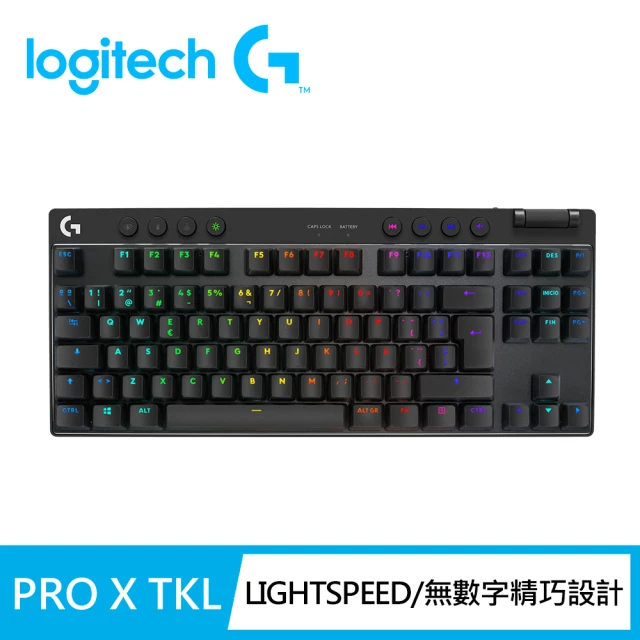 Logitech G PRO X 無線機械式TKL遊戲鍵盤(黑色)