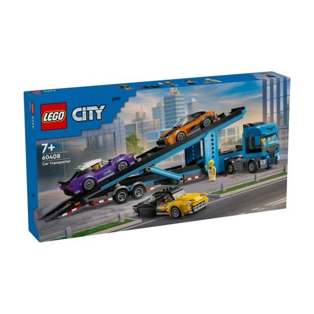 LEGO 樂高 城市系列 60408 汽車運輸車和跑車