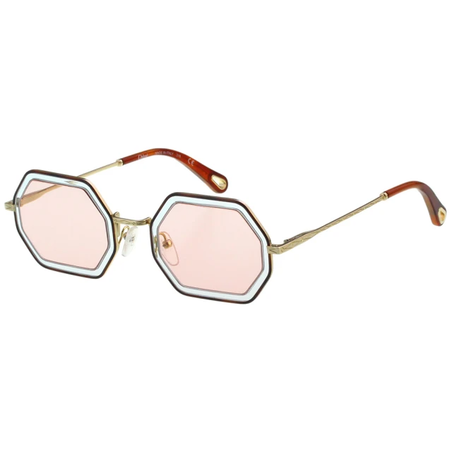 Chloe 復古小框太陽眼鏡-CE146S/琥珀配金