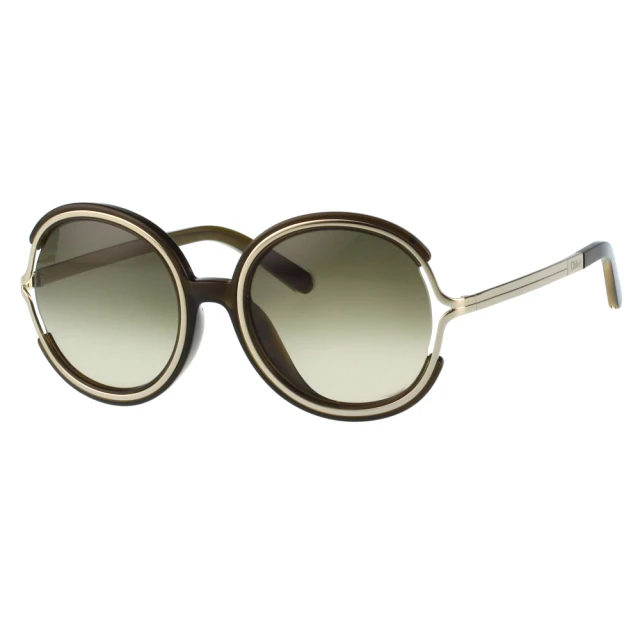 Chloe 大圓框太陽眼鏡-CE711SA/外灰黑內金