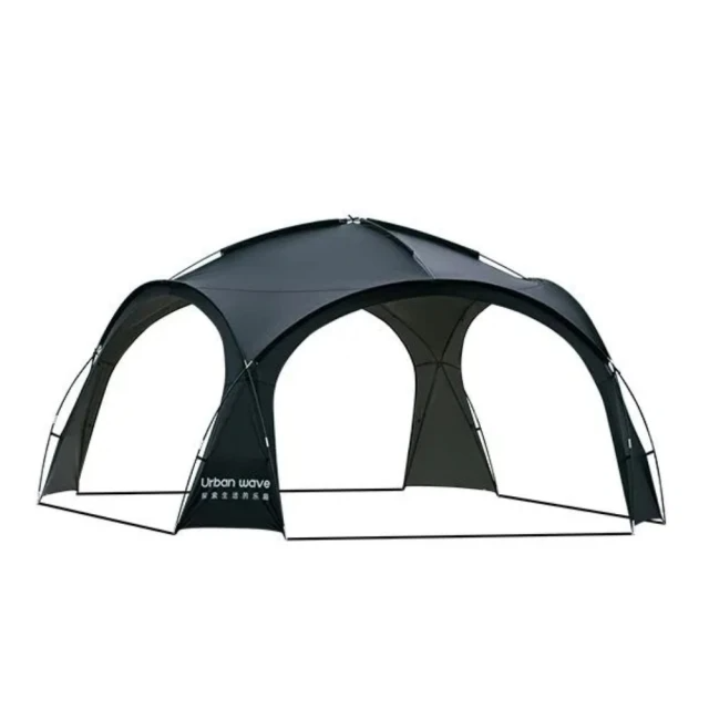 Urban Wave-戶外超大號帳篷(黑色+遮陽防曬簾*4)