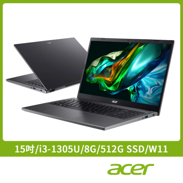 Acer 宏碁 15.6吋i3輕薄筆電 (i3-1305U/8G/512G)