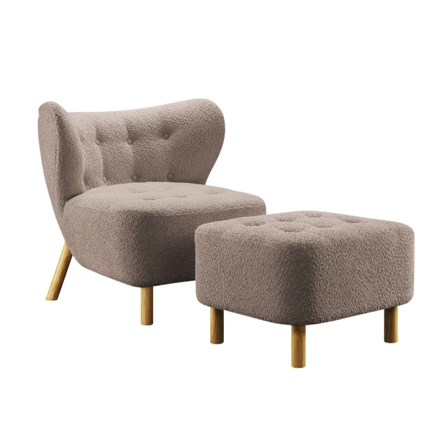 Hampton-迪妮絲單人沙發組(胡桃灰)