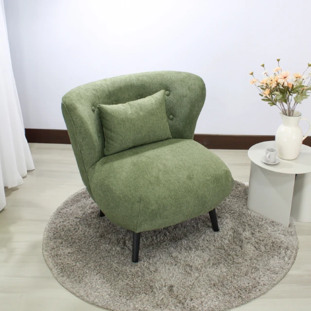 巧屋家居單人休閒椅(科技布 -森林綠)