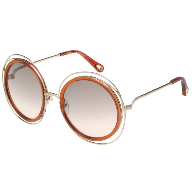 Chloe 金屬大框咖啡色太陽眼鏡