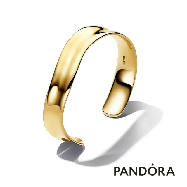 Pandora  自然流線寬版開圈手環