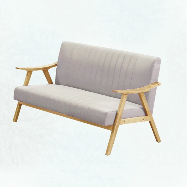 文創集-迪爾科技布實木二人座沙發椅