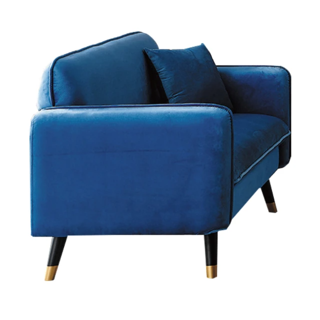 文創集-北歐風絨布二人座沙發椅